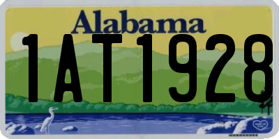 AL license plate 1AT1928