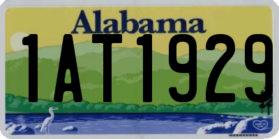 AL license plate 1AT1929