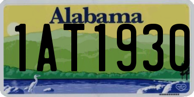 AL license plate 1AT1930