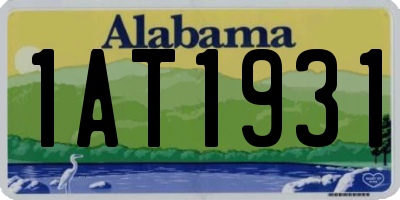 AL license plate 1AT1931