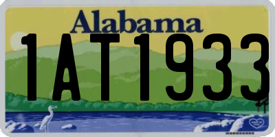 AL license plate 1AT1933