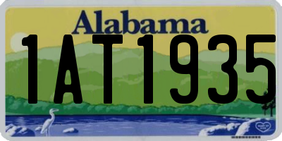 AL license plate 1AT1935