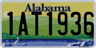 AL license plate 1AT1936