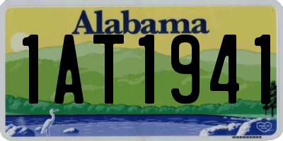 AL license plate 1AT1941