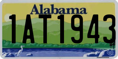 AL license plate 1AT1943