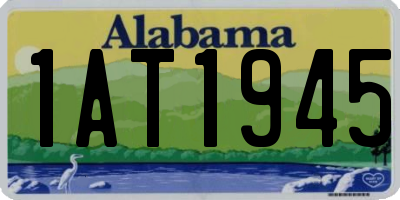 AL license plate 1AT1945