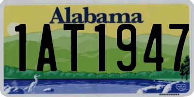 AL license plate 1AT1947