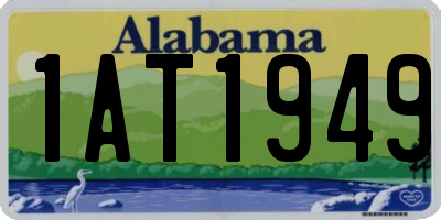 AL license plate 1AT1949