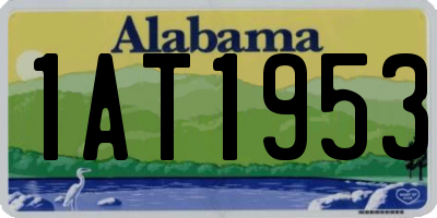 AL license plate 1AT1953