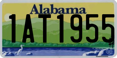 AL license plate 1AT1955