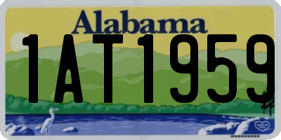 AL license plate 1AT1959