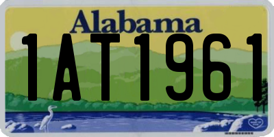 AL license plate 1AT1961