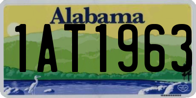 AL license plate 1AT1963