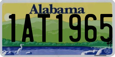 AL license plate 1AT1965