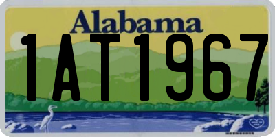 AL license plate 1AT1967