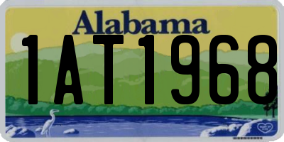 AL license plate 1AT1968