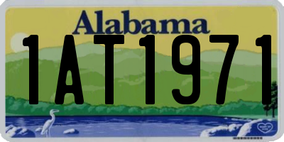AL license plate 1AT1971