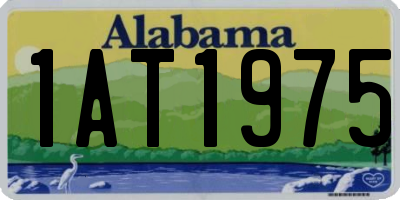 AL license plate 1AT1975