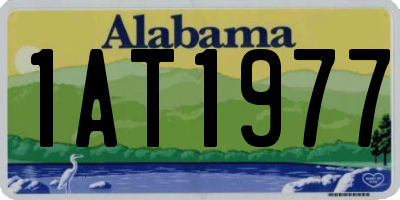 AL license plate 1AT1977