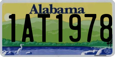 AL license plate 1AT1978