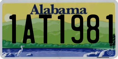 AL license plate 1AT1981