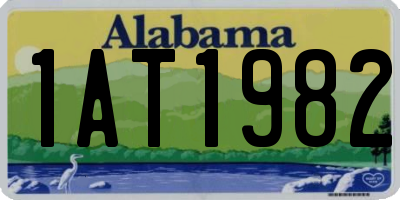 AL license plate 1AT1982