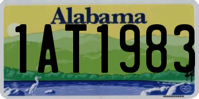 AL license plate 1AT1983