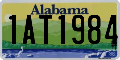 AL license plate 1AT1984