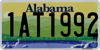 AL license plate 1AT1992