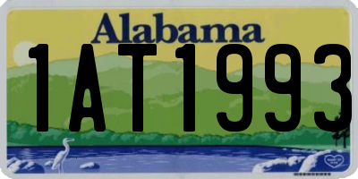 AL license plate 1AT1993