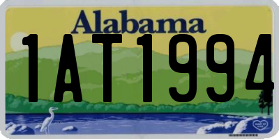 AL license plate 1AT1994