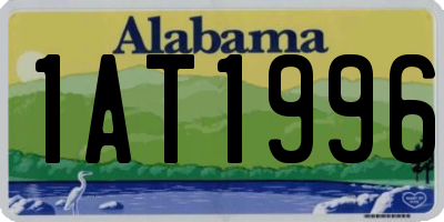 AL license plate 1AT1996
