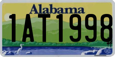 AL license plate 1AT1998