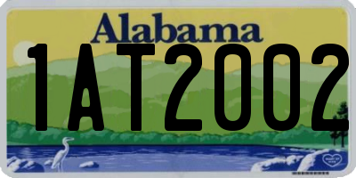 AL license plate 1AT2002