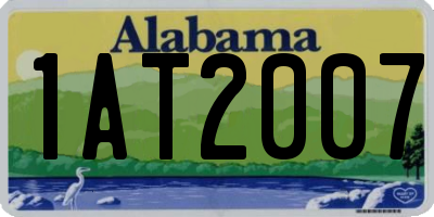 AL license plate 1AT2007