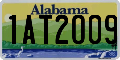 AL license plate 1AT2009