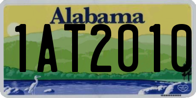 AL license plate 1AT2010