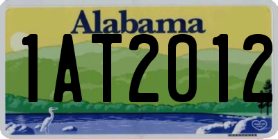 AL license plate 1AT2012