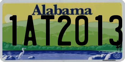AL license plate 1AT2013