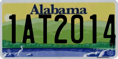 AL license plate 1AT2014
