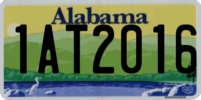AL license plate 1AT2016