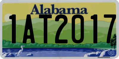 AL license plate 1AT2017