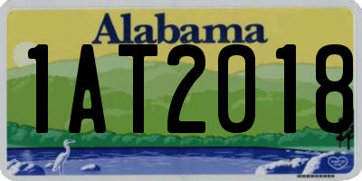 AL license plate 1AT2018