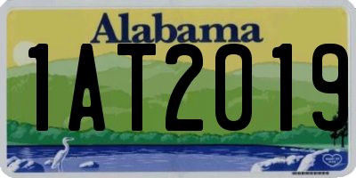 AL license plate 1AT2019
