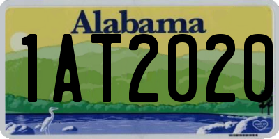 AL license plate 1AT2020