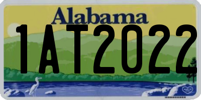 AL license plate 1AT2022