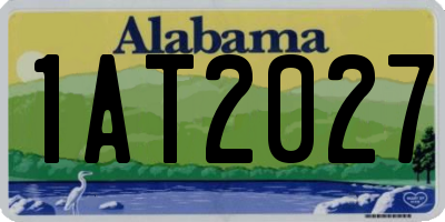 AL license plate 1AT2027