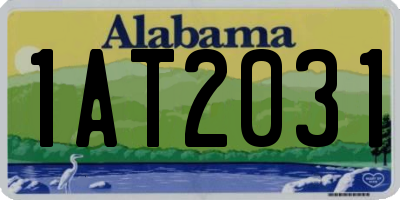 AL license plate 1AT2031