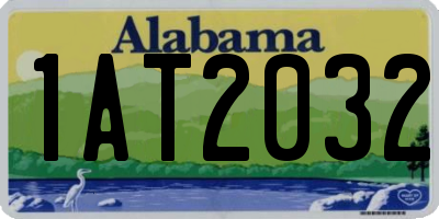 AL license plate 1AT2032