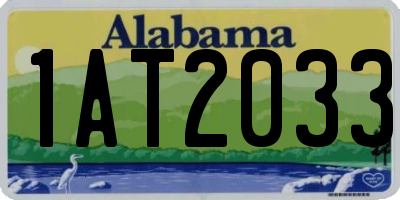 AL license plate 1AT2033